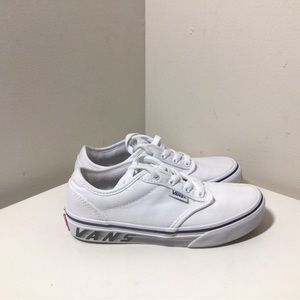 White Vans Kids Atwood Sneakers-  Size 2